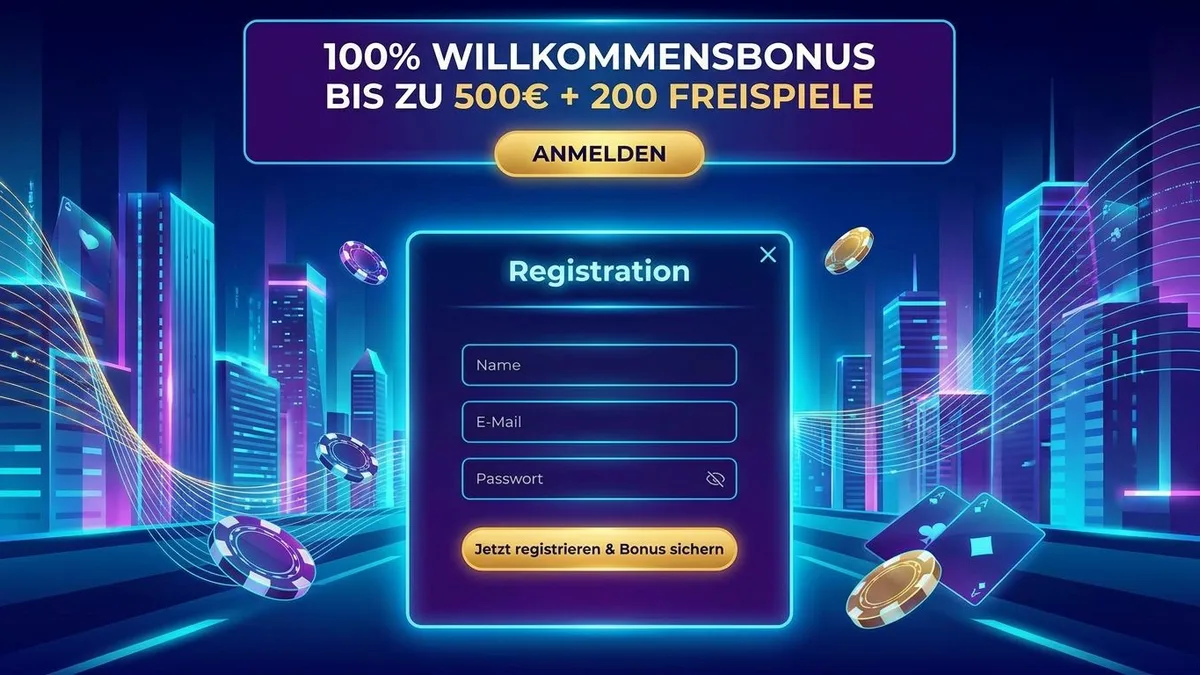 Registrierung mit Bonus